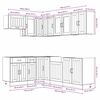 vidaXL 11-tlg. K&uuml;chenschrank-Set Lucca R&auml;uchereiche Holzwerkstoff