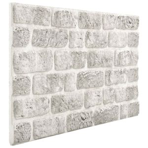 vidaXL Wandpaneele 10 pcs Hellgrau 100 x 50 cm EPS-Schaum