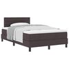 vidaXL Boxspringbett mit Kopfteil Dunkelbraun 120 x 190 cm Stoff