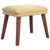 vidaXL Fu&szlig;hocker Cremewei&szlig; 45x29,5x35 cm Samt