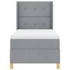vidaXL Boxspringbett mit Matratze Hellgrau 140 x 200 cm Stoff