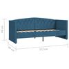 vidaXL Tagesbett mit Matratze USB Blau Samt 90x200 cm