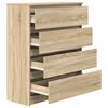 vidaXL Sideboard Sonoma-Eiche 80x35x99 cm Holzwerkstoff