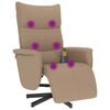 vidaXL Massagesessel mit Fu&szlig;teil Cappuccino-Braun Kunstleder