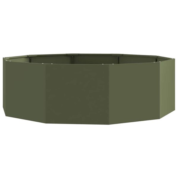 vidaXL Pflanzk&uuml;bel Olive Gr&uuml;n 120 x 120 x 35 cm Stahl