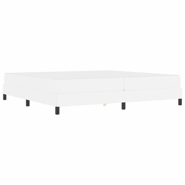 vidaXL Bettrahmen mit Matratze Reinwei&szlig; 200 x 200 cm Stoff