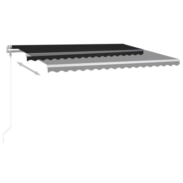 vidaXL Automatische Markise mit LED Windsensor 400x300 cm Anthrazit