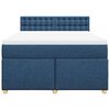 vidaXL Boxspringbett mit Matratze Blau 140x190 cm Stoff