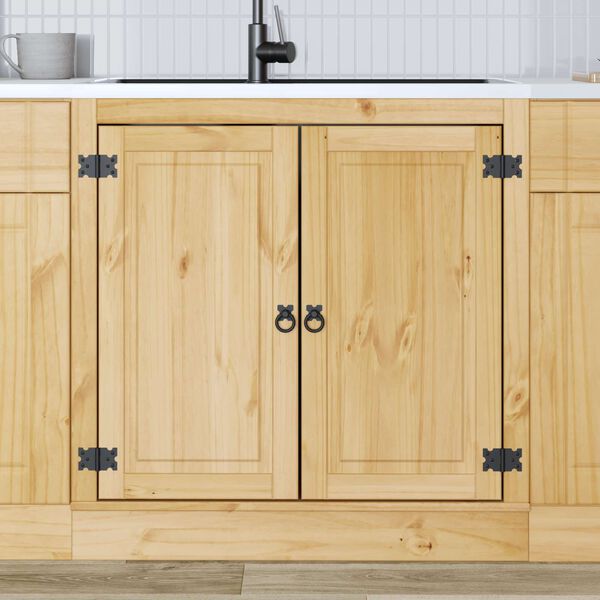 vidaXL Schrank SKI Honigbraun 80 x 46 x 81.5 cm Massives Kiefernholz