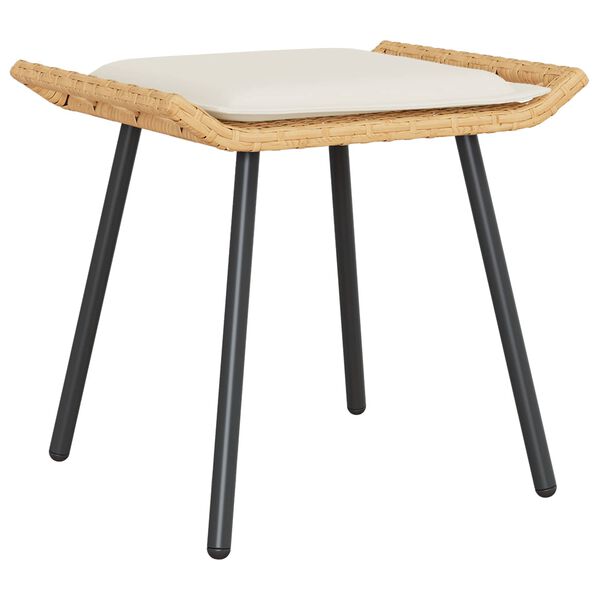 vidaXL Gartensofa-set 4 pcs Beige Poly-Rattan