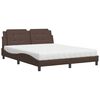 vidaXL Bett mit Matratze "Zadar" Braun 160x200 cm Kunstleder