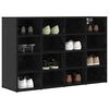 vidaXL Schuhschrank mit Regal Schwarz Eichen-Optik 103 x 30 x 67 cm