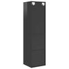 vidaXL TV-Wandschrank Hochglanz-Grau 37x37x142,5 cm Holzwerkstoff