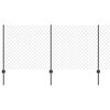 vidaXL Maschendrahtzaun mit Pfosten 10 x 1 m PVC-beschichteter Stahl