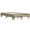 vidaXL Bettgestell Sonoma-Eiche 140x190 cm Holzwerkstoff und Metall