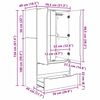 vidaXL Schrank mit Schubladen Altholz 79,5 x 49 x 156 cm Holzwerkstoff