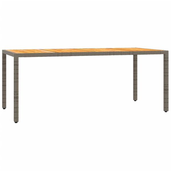 vidaXL 7-tlg. Garten-Essgruppe mit Kissen Grau Poly Rattan