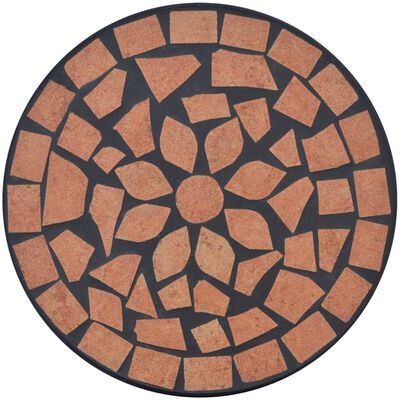 vidaXL Beistelltisch Mosaik Terracotta