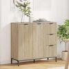 vidaXL Sideboard Sonoma-Eiche 89,5 x 33 x 82 cm Holzwerkstoff