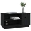 vidaXL TV-Schrank Schwarz 80x35x40,5 cm Massivholz Kiefer