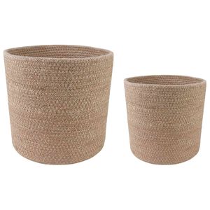 vidaXL Pflanztopfsatz 2 pcs Natur &Oslash; 28 x 28 cm 100% Tossa-Jute