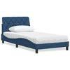 vidaXL Bett mit Matratze Blau 100x200 cm Stoff