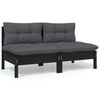 vidaXL 6-tlg. Garten-Lounge-Set mit Kissen Kiefer Massivholz