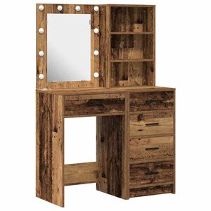 vidaXL Schminktisch 2 pcs Braun 50 x 41 x 135 cm Holzwerkstoff