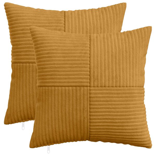 vidaXL Kissenbezug 2 pcs ALMELO Gelb 40 x 40 cm Cord