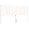 vidaXL Massivholzbett mit Kopfteil Wei&szlig;