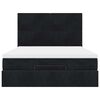 vidaXL Ottoman-Bett mit Matratzen & LEDs Schwarz 140x200 cm Samt