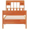 vidaXL Massivholzbett mit Regal ohne Matratze Wachsbraun 75x190 cm