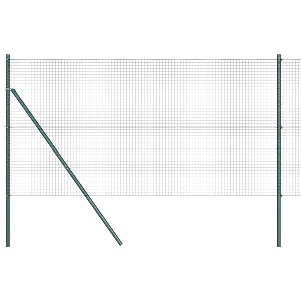 vidaXL Zaunpfosten Gr&uuml;n 10 x 1 m (25 x 25 mm Maschen ) Stahl