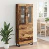 vidaXL Highboard mit Schubladen 2 pcs Altholz Holzwerkstoff