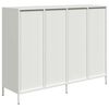 vidaXL Sideboard Weiß 135x39x103,5 cm Kaltgewalzter Stahl