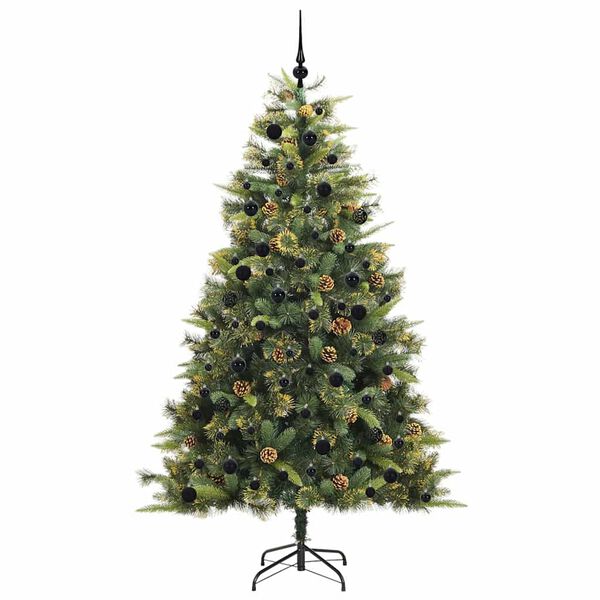 vidaXL K&uuml;nstlicher klappbarer Weihnachtsbaum mit Tannenzapfen 240 cm