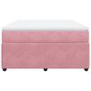 vidaXL Boxspringbett mit Matratze Rosa 140x200 cm Samt