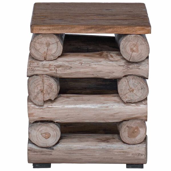 vidaXL Hocker Natur 30 x 30 x 38 cm Massivholz Teak