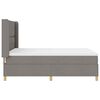 vidaXL Boxspringbett mit Matratze Taupe 140 x 190 cm Stoff