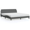 vidaXL Bettgestell "Dover" Dunkelgrau 183x213 cm Stoff