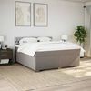 vidaXL Boxspringbett mit Matratze Taupe 180x200 cm Stoff