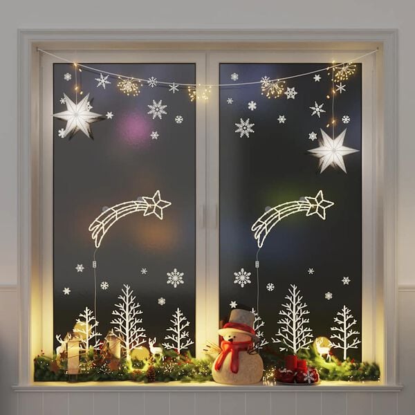 vidaXL Weihnachtsbeleuchtung Sternschnuppen-Silhouette 2 Stk. 50 LEDs