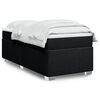 vidaXL Boxspringbett mit Matratze Schwarz 90x190 cm Stoff