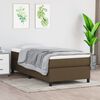 vidaXL Boxspringbett mit Matratze Dunkelbraun 90x200 cm Stoff