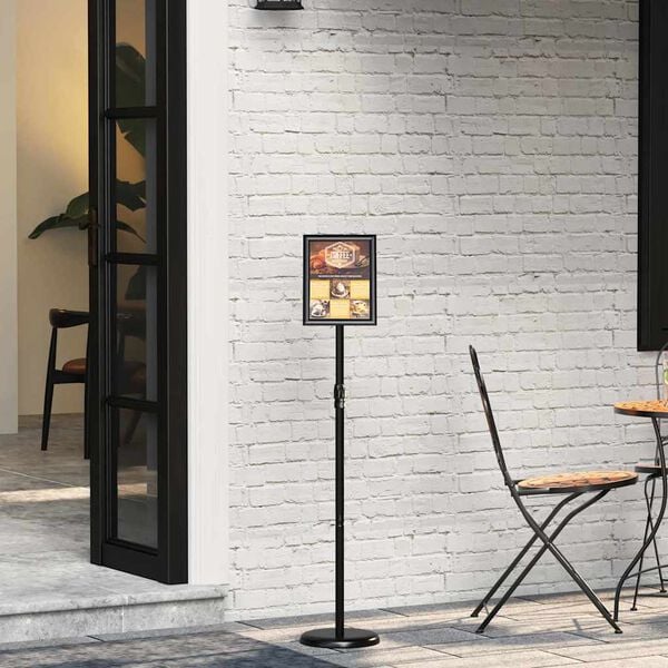 vidaXL Messest&auml;nde Schwarz 25 x 25 x 125 cm Aluminium