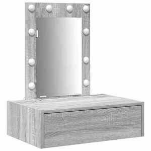 vidaXL Schminktisch Grau 60 x 40 x 70 cm Holzwerkstoff