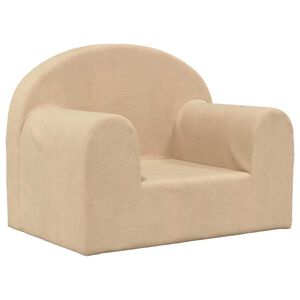 vidaXL Kindersofa Creme Weicher Pl&uuml;sch