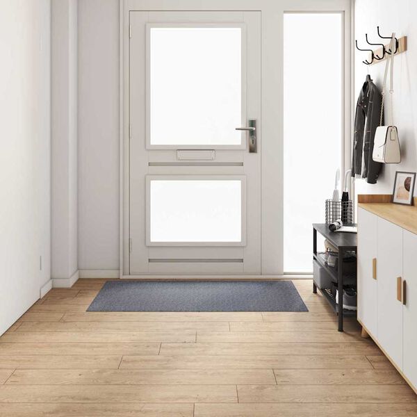 vidaXL Teppichl&auml;ufer Hellgrau 80 x 150 cm Stoff