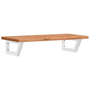 vidaXL Waschbeckenregal Wandmontage Stahl und Massivholz Buche