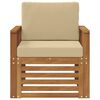 vidaXL Outdoor-Sofagarnitur mit Kissen Natur 71 x 63 x 73 cm